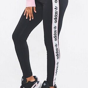 Adidas Tape Leggings Black and White